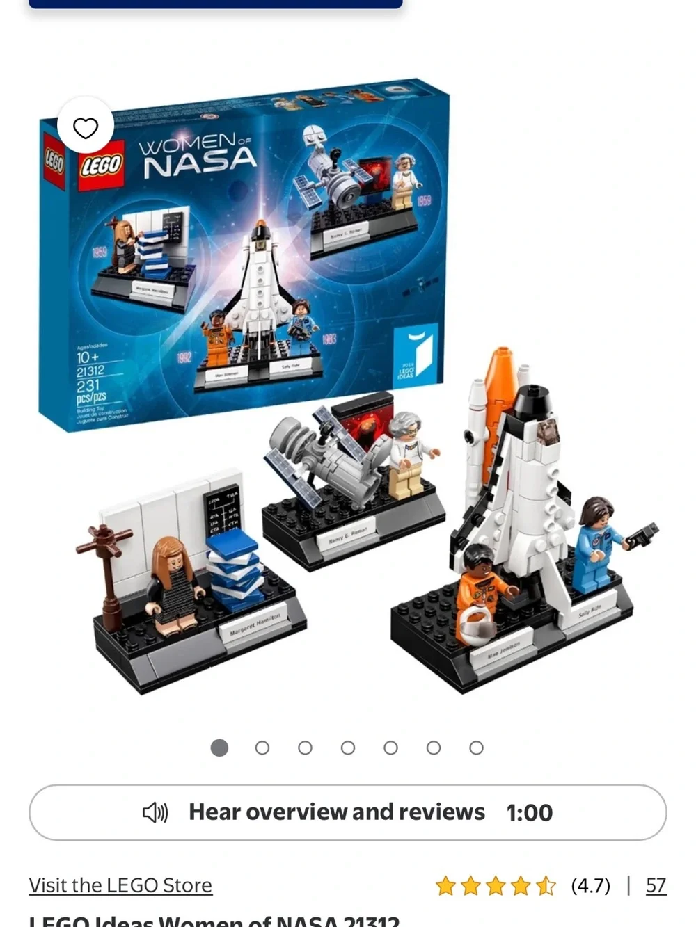 LEGO Ideas Women in NASA Retired Set 21312